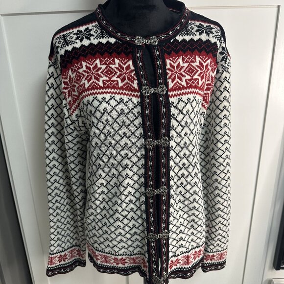 Croft and Barrow Christmas Holiday Sweater Snowflakes Size XL Vintage - Picture 2 of 11